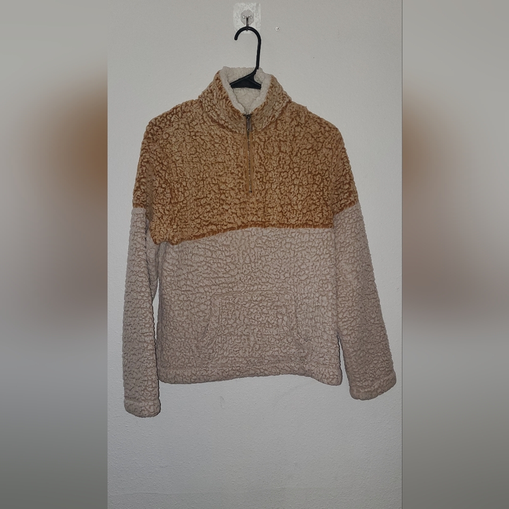 Cozy Two-Tone Sherpa Sweater